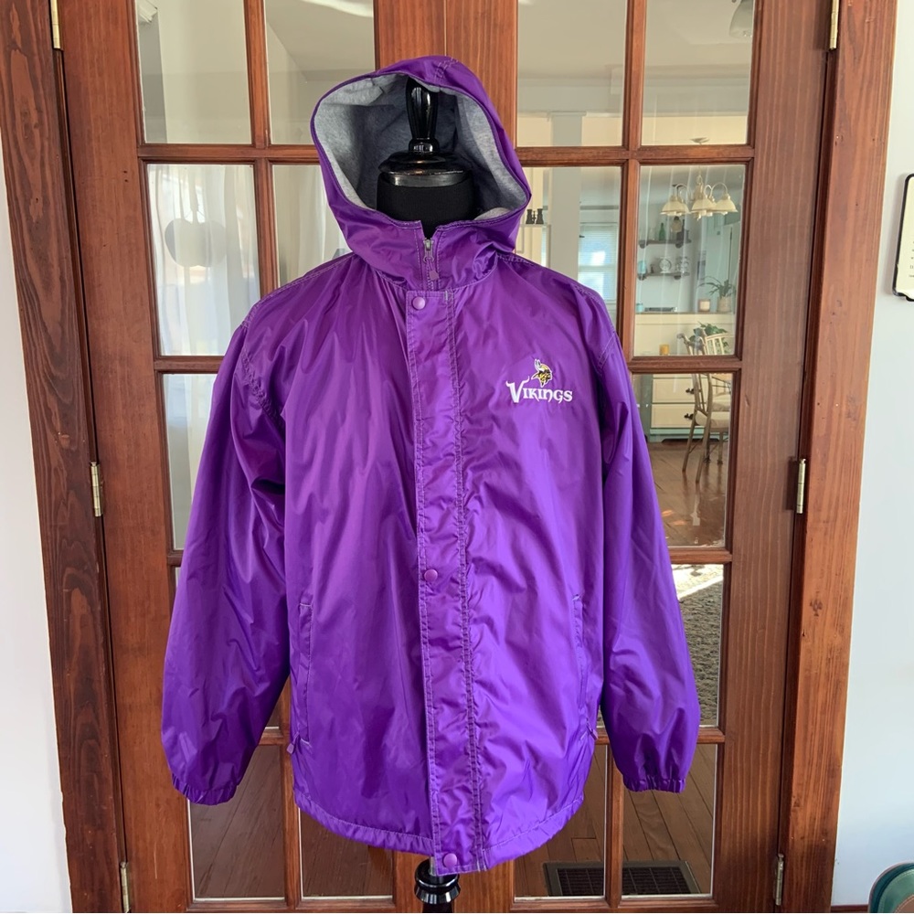 NFL Dunbrooke Vikings Jacket Hood Purple New